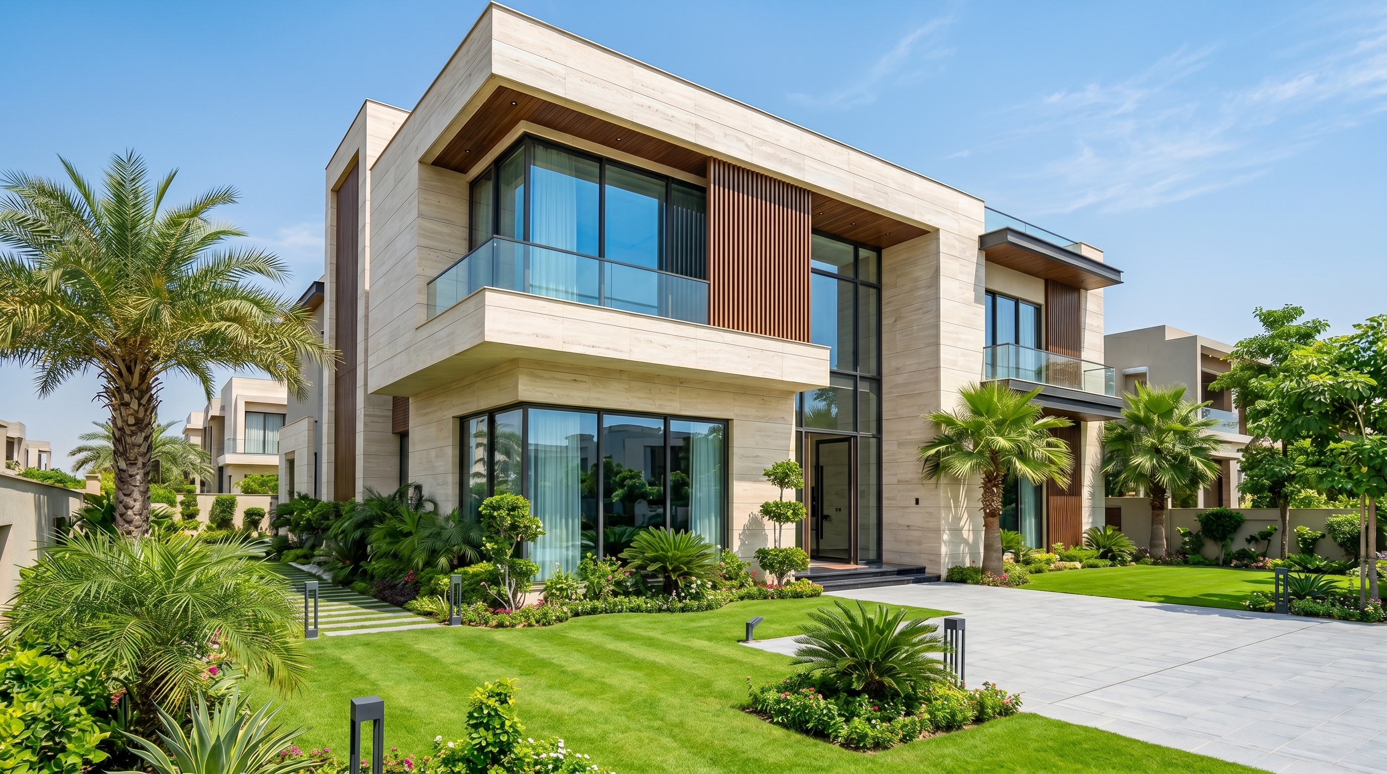 Bright villa with lush garden