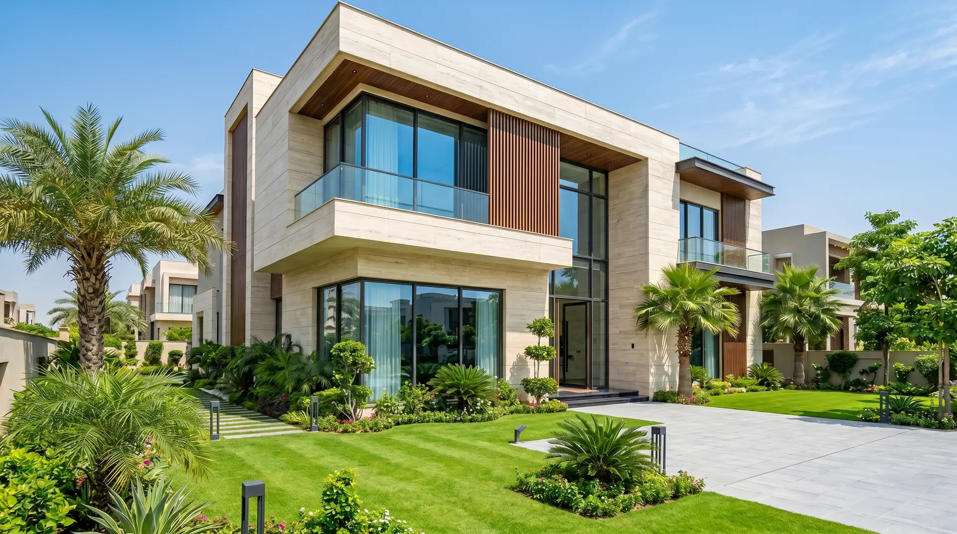 Bright villa with lush garden
