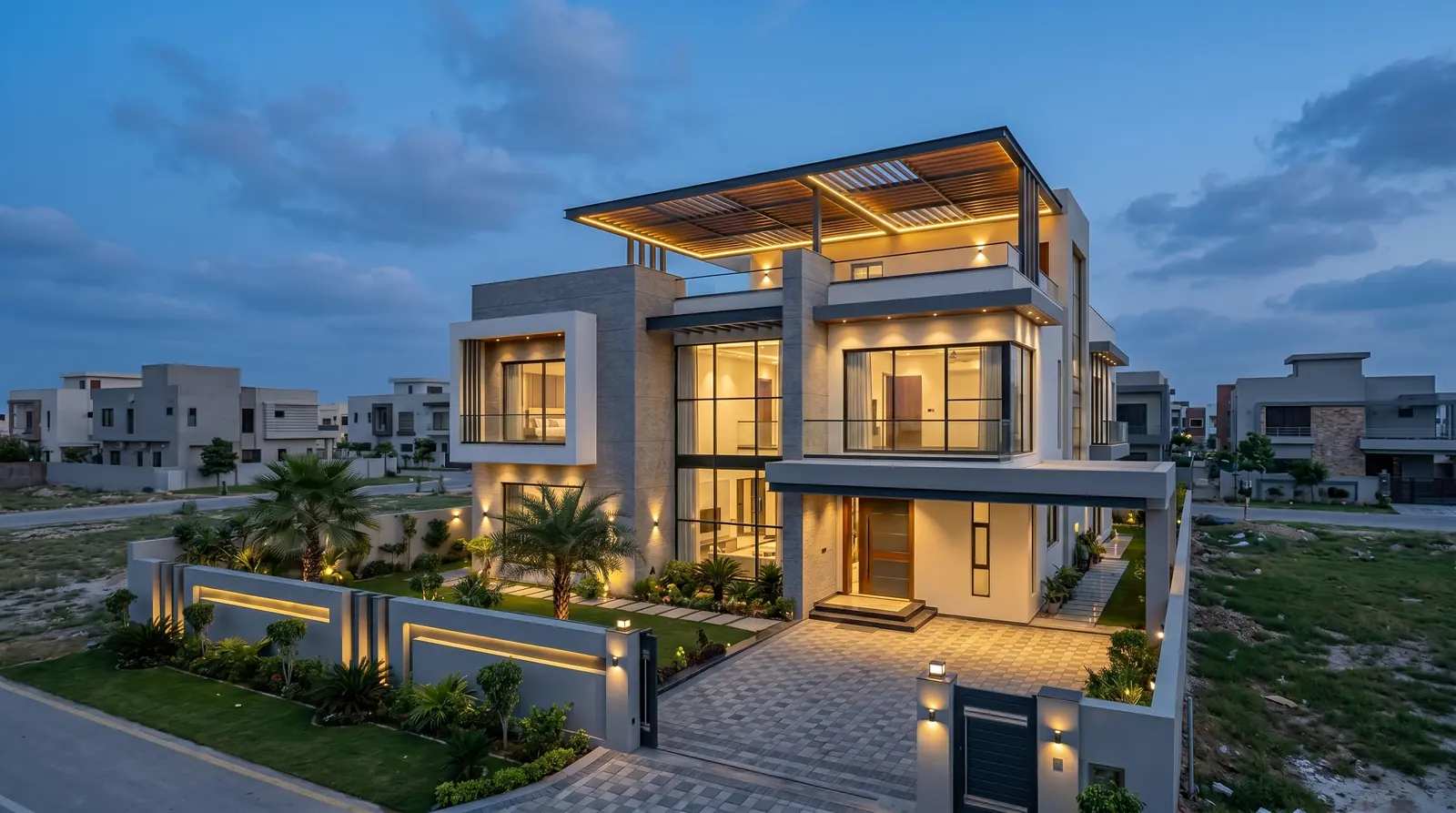 Aerial neighborhood overview